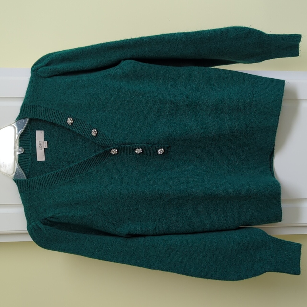 Loft rhinestone button sweater